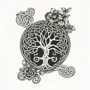 Celtic tree of life tattoo design idea