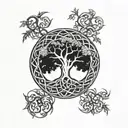 Celtic tree of life tattoo design idea
