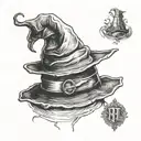 Harry Potter Sorting Hat tattoo design idea