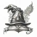 Harry Potter Sorting Hat tattoo design idea