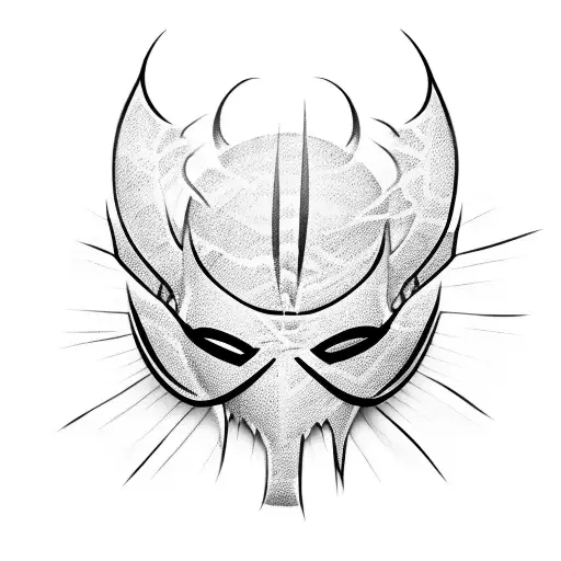 spiderman mask eyes like lucifer eyes tattoo design idea