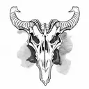 goat skull tattoo design idea