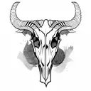 goat skull tattoo design idea