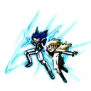 blue lightning anime style tattoo design idea