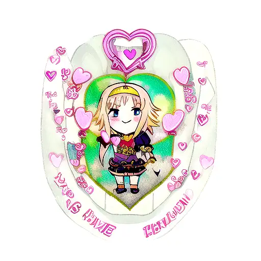 the inscription LOVE with a heart and Ukrainian ornament tattoo design idea