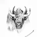 bison  tattoo design idea