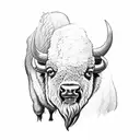 bison  tattoo design idea