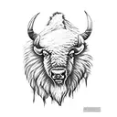 bison  tattoo design idea