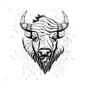 bison  tattoo design idea