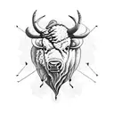 bison  tattoo design idea