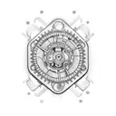 motorcycle Chain and sprocket tattoo design idea