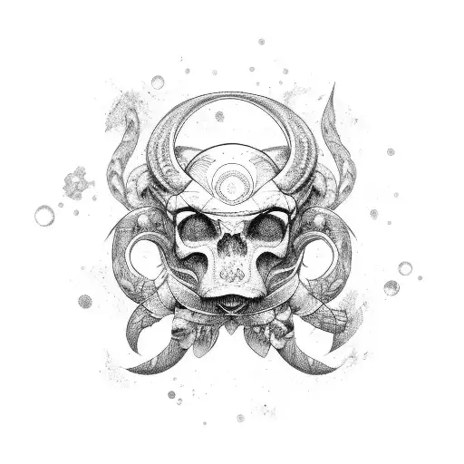 cancer zodiac sign tattoo design idea