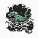 Loch Ness monster tattoo design idea