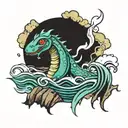 Loch Ness monster tattoo design idea