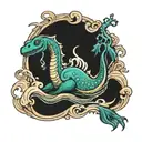 Loch Ness monster tattoo design idea