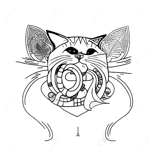 cat that passed away and reincarnated tattoo  tattoo design idea