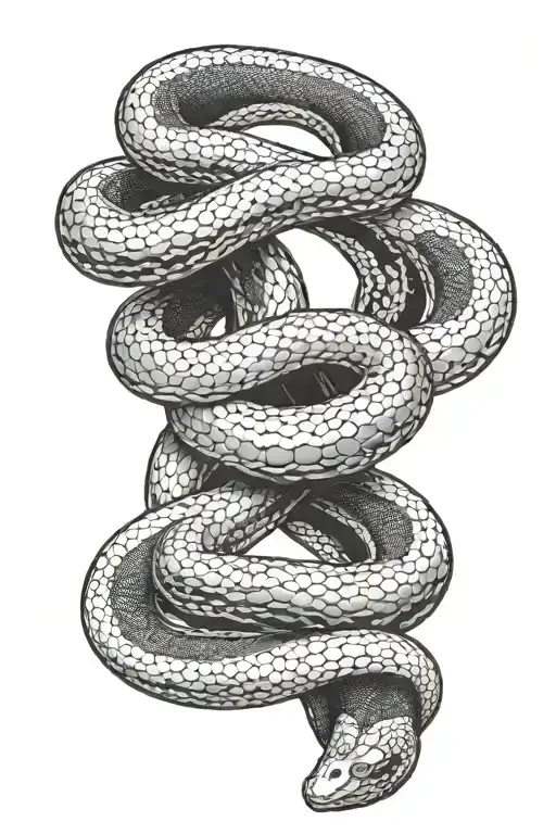 python wrapped tattoo design idea