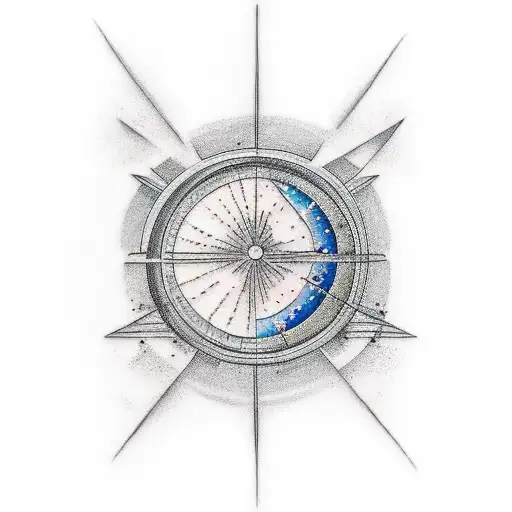 astronomy tattoo design idea