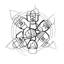 5 people family tattoo design idea