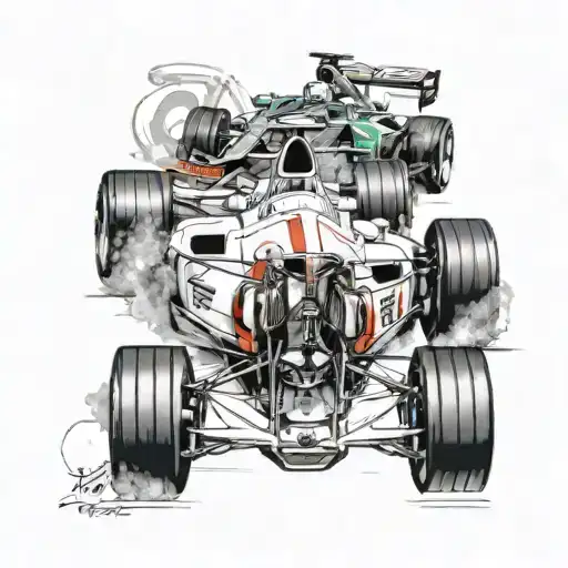 f1 cars and brighton and hove football team tattoo design idea