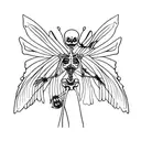 fairy skeleton tattoo design idea