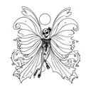 fairy skeleton tattoo design idea