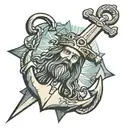 anchor Jesus tattoo design idea