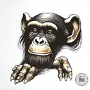 chimpanzee forearm tattoo design idea