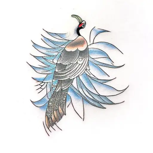 Bird of Paradise tattoo design idea