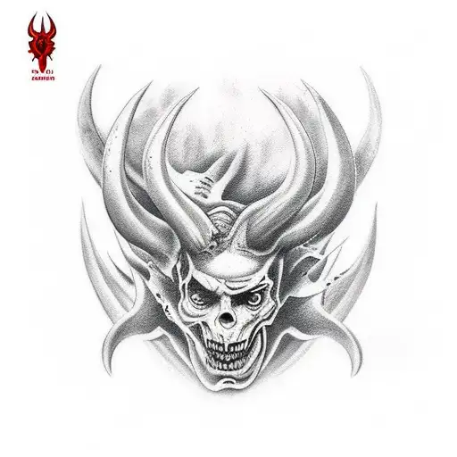 devil dangerous blood tattoo design idea
