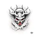 devil dangerous blood tattoo design idea