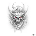 devil dangerous blood tattoo design idea