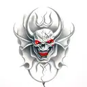 devil dangerous blood tattoo design idea