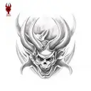 devil dangerous blood tattoo design idea