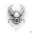 devil dangerous blood tattoo design idea