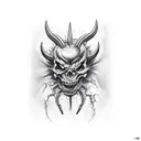 devil dangerous blood tattoo design idea