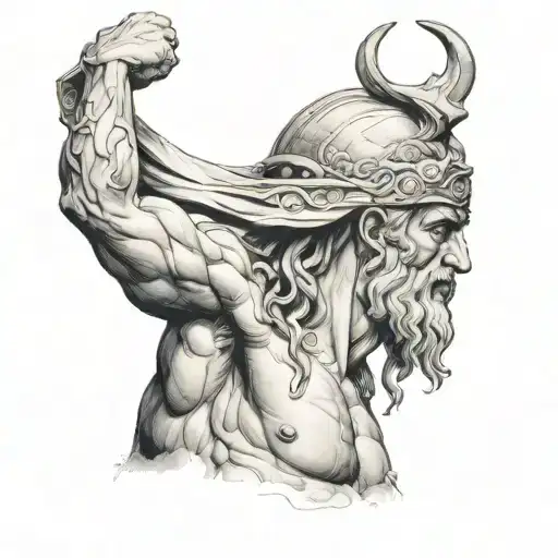 Greek god atlas tattoo design idea