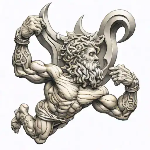 Greek god atlas tattoo design idea