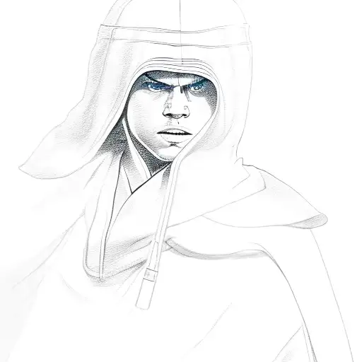 anakin skywalker with hood on tattoo design idea