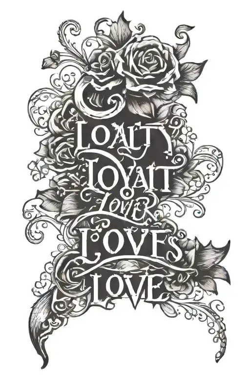 loyalty over love quote by 21 tattoo design idea