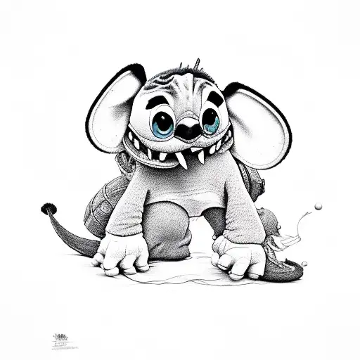 lilo and stich tattoo design idea