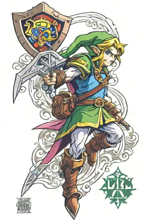 zelda ocarina of time tattoo design idea