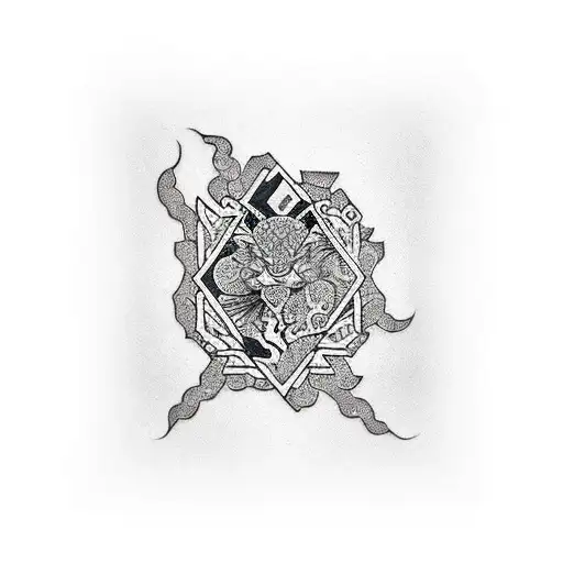 Diamond tattoo design idea