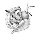 wild snail tattoo design idea