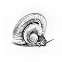 wild snail tattoo design idea