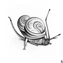 wild snail tattoo design idea