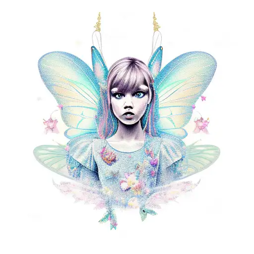 fairy tattoo design idea