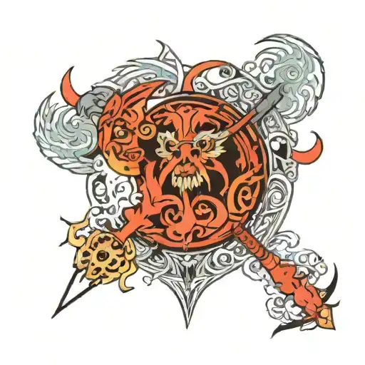 perun versus veles tattoo design idea