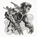 metal gear solid cyborg ninja tattoo design idea