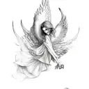 The Falling Angel tattoo design idea
